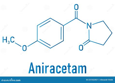 Aniracetam Nootropic Drug Molecule. Skeletal Formula Stock Vector ...