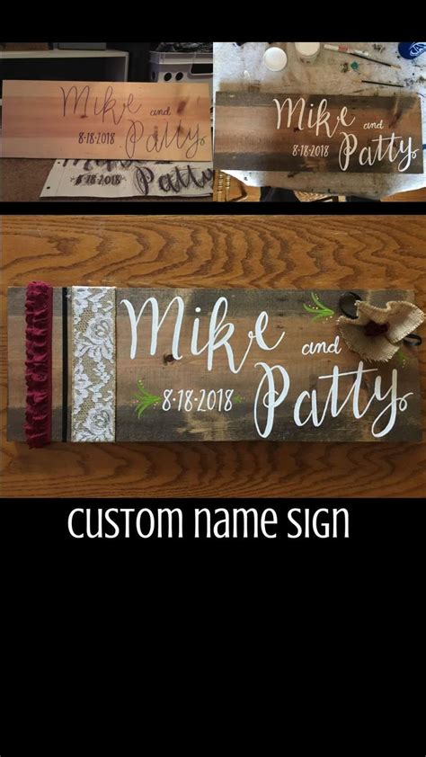 Custom Name Wood Sign- wood sign, name sign, diy wood sign, wedding ...