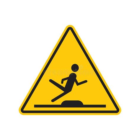 Trip Hazard Warning Sign Promote Safety In High Risk Areas Stock Vector