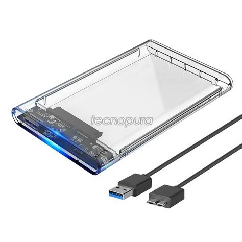 Carcasa Discos Sata De 25 A Usb 30 Caja Transparente Hdd Ssd Hasta