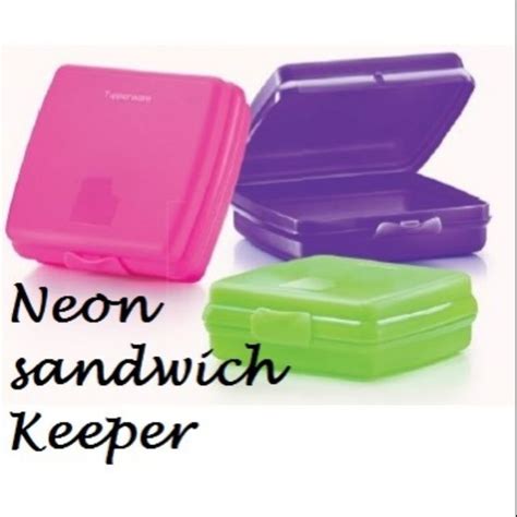 Tupperware Neon Sandwich Keeper Pcs Shopee Malaysia