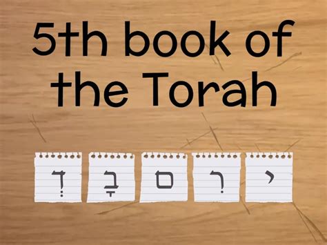 5 Books of the Torah - Anagram