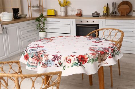 ≡ Гобеленовая скатерть на стол Уют круглая купить в Украине | Цена и ...