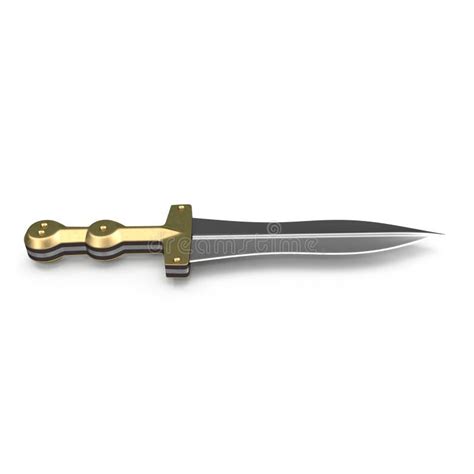 Roman Pugio Dagger on White. 3D Illustration Stock Illustration ...