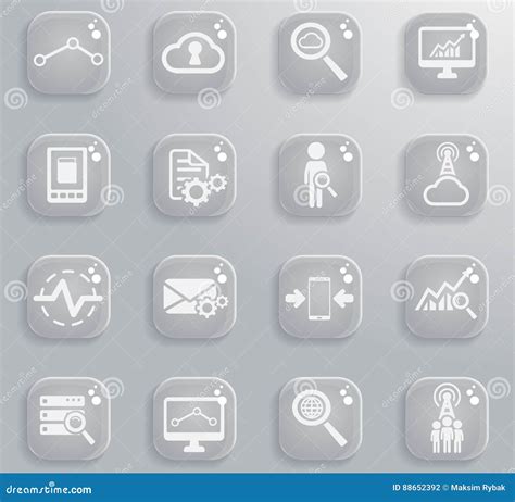 Iconos Anal Ticos De Los Datos Simplemente Stock De Ilustraci N Ilustraci N De Nube Grupo