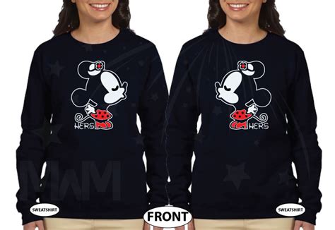 Lgbt Lesbian Matching Shirts Kissing Minnies Minnie Mouse Kiss Married With Mickey