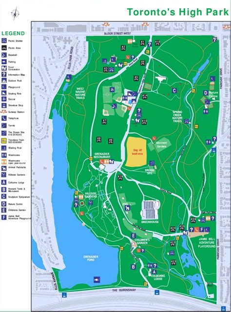 Toronto High Park map - Ontheworldmap.com