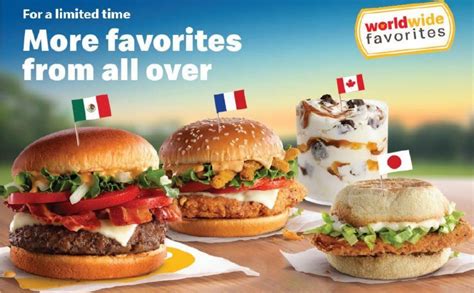 McDonald's Is Testing New Additions to Its Worldwide Favorites Menu