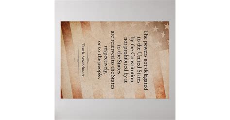 The Tenth Amendment Poster Zazzle