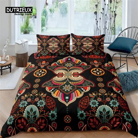 Home Living Luxury 3d Abstract Art Bedding Set Bohemia Duvet Cover