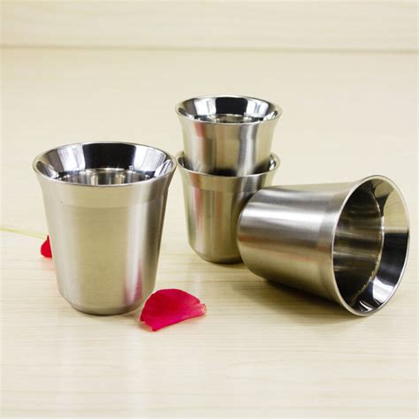 Nespresso Pixie Style Lungo Stainless Steel Cups Espresso Collections