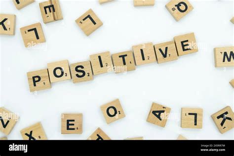 Positivity Word Written On Wood Block Positivity Text On White Table