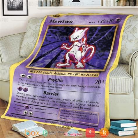 Pokemon Mewtwo Ex Evolutions Blanket Hot Sale