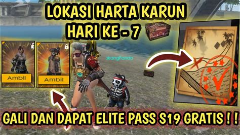 Lokasi Harta Karun FF Hari Ke 7 Free Fire Pirate Chest Elite Pass