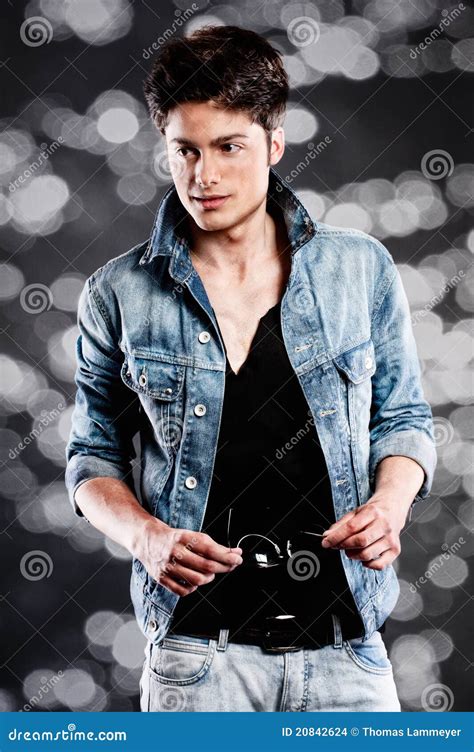 Fashion Shoot with Male Model Stock Photo - Image of gray, human: 20842624