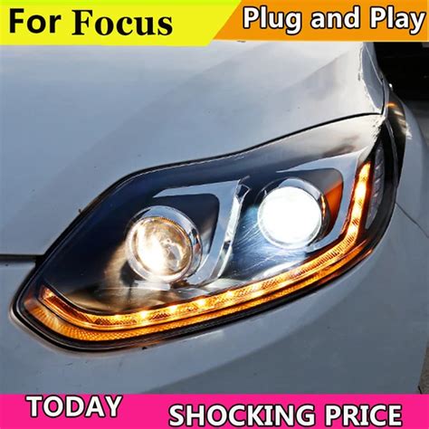 Car Styling For Ford Focus MK3 Headlights 2012 2013 2014 Dynamic Turn