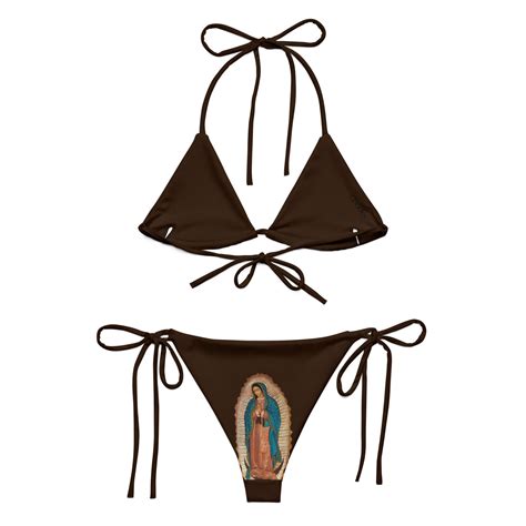 Virgin Mary Our Lady Of Guadalupe Bikini Triangle Bikini Etsy