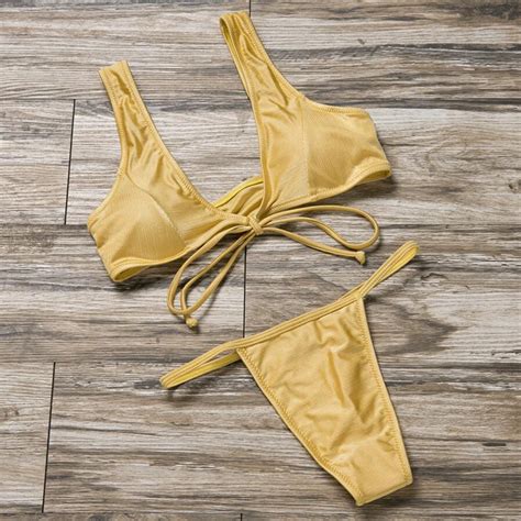 ZTVitality Sexy Golden Bandage Bikinis Push Up Bikini 2020 Hot Sale