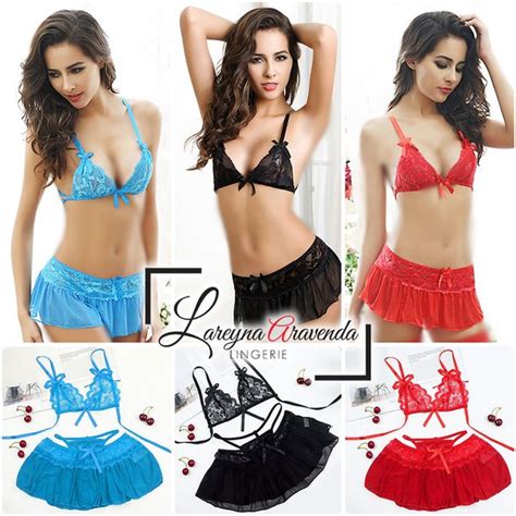 Jual Set Lingerie Rok G String Seksi Model Costume Bikini Lg Di