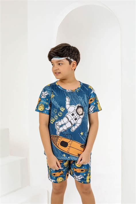 Acompanha Tapa Olho Pijama Infantil Masculino Sued Azul Espa O Imp Rio Lingerie