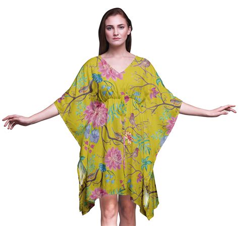 Bimba Flower Beach Kaftan Bikini Cover Up Women S Midi Dress Short Caftan X X Walmart