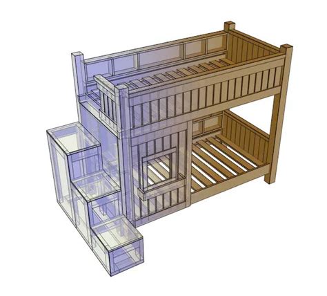 How To Build A Bunk Bed With Stairs - Hanaposy