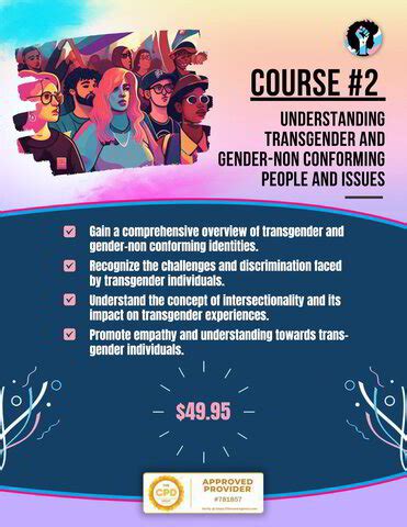 Course 2 - Understanding Transgender and Gender-Non Conforming People and Issues
