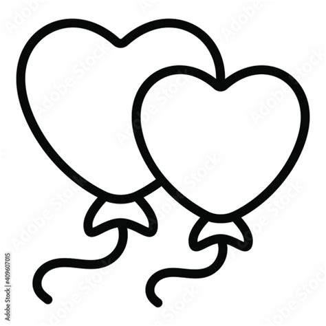 Heart Balloons Clipart Black And White