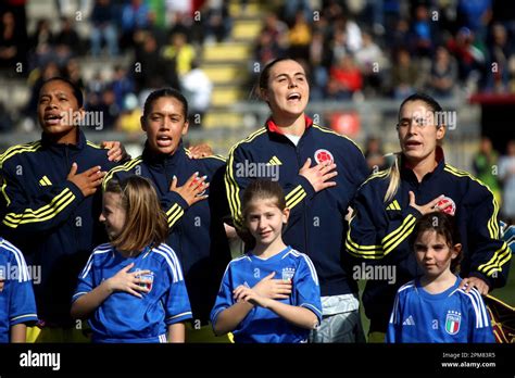 ROME Italy 11 04 2023 Colombia Team During Anthem Before Friendly