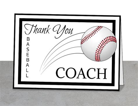 Printable Team Thank You Card For Baseball Coach Instant Download Little League Baseball