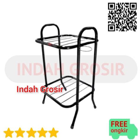 MEJA RAK DISPENSER Galon 2 Susun HITAM Lazada Indonesia