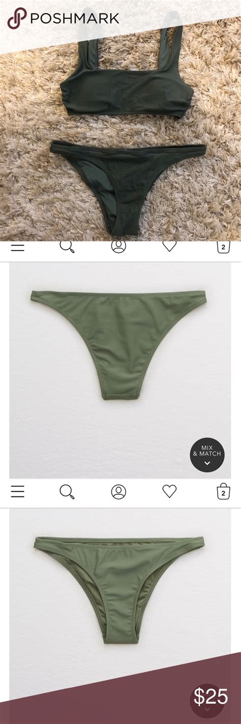 Aerie Olive Green Bikini Green Bikini Olive Green Bikini Bikinis