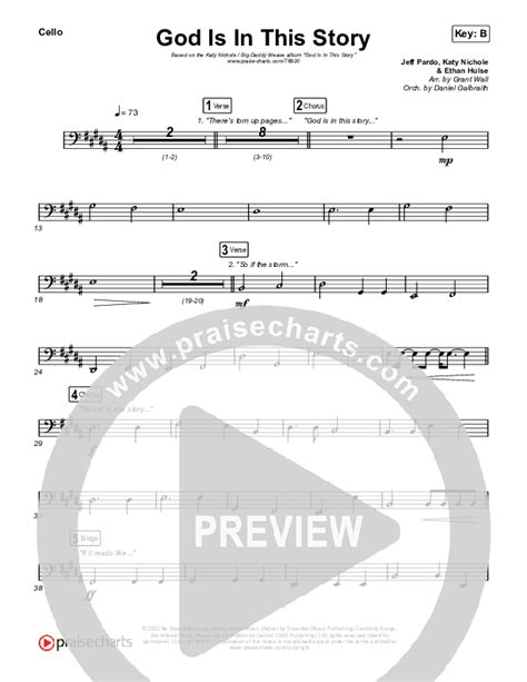 God Is In This Story Cello Sheet Music PDF Katy Nichole Big Daddy