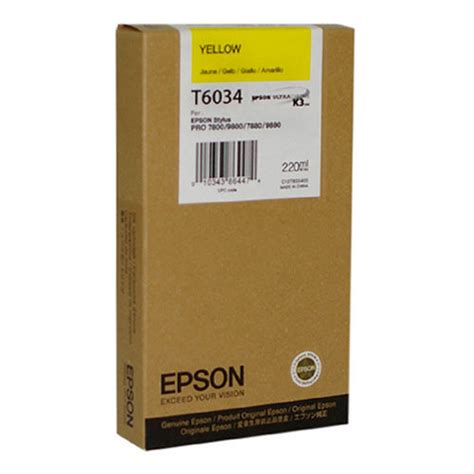 EPSON T603400 정품잉크 Yellow 220ML