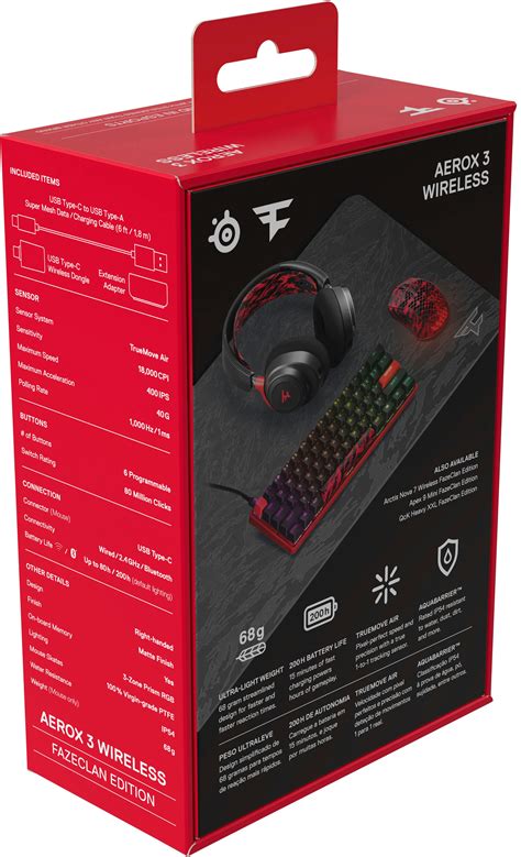 SteelSeries Aerox 3 Super Light Honeycomb Wireless RGB Optical Gaming