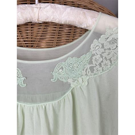 Vintage Lingerie Babydoll Sz Gaymode Green Depop