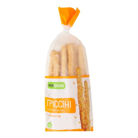 Палочки хлебные с кунжутом Гриссини Pan Grin м/у 200г Pan Grin ...