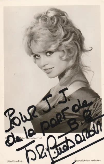 Autographe D Dicace Original De Mme Brigitte Bardot Vintage Eur