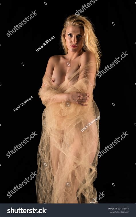Beautiful Tall Blonde Standing Nude Gold Stock Photo 294546011 Shutterstock