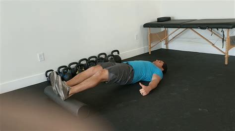 Straight Leg Bridge On Foam Roller With Leg Lift Youtube