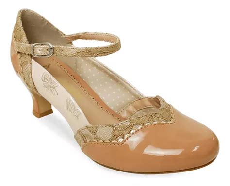 Lolita Pimenta Pump Midi Lizzy Mix Couros Nude Dourado Parcelamento Sem Juros
