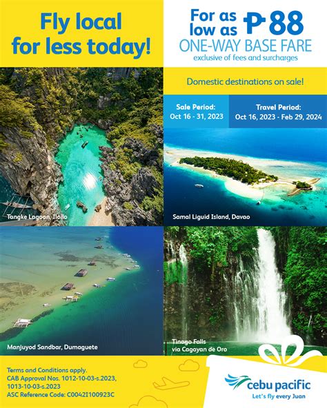 Fly Local For Less With Cebu Pacific October 16 2023 Cebu Pacific