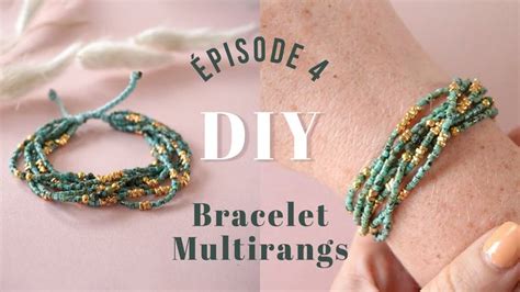 Bracelet Perle DIY Multirangs En Miyuki Picasso Et Noeud Coulissant