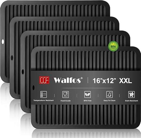 Amazon Walfos Xxl Silicone Trivet X Inch Trivets For Hot Pots And Pans Heat Resistant