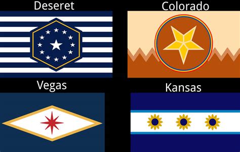 The USA state flags (76 States) - interior West by ShadowESH on DeviantArt