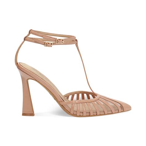 Décolleté slingback donna nude con T bar tacco cm Primadonna Collection