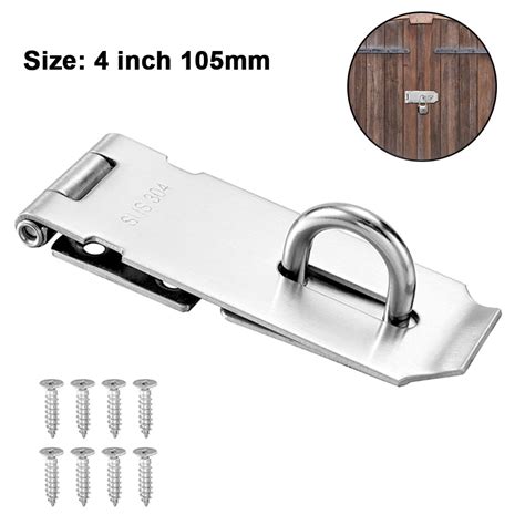 1pcs Stainless Steel Padlock Haspdoor Hinge Lock Padlockstainless Steel Brushed Nickel Chest