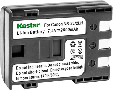 Amazon.com : Kastar 2 Pack of NB-2LH Battery Replacement for Canon ...