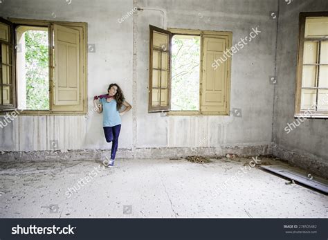 Sexy Blonde Girl Abandoned House Inside Stock Photo Shutterstock