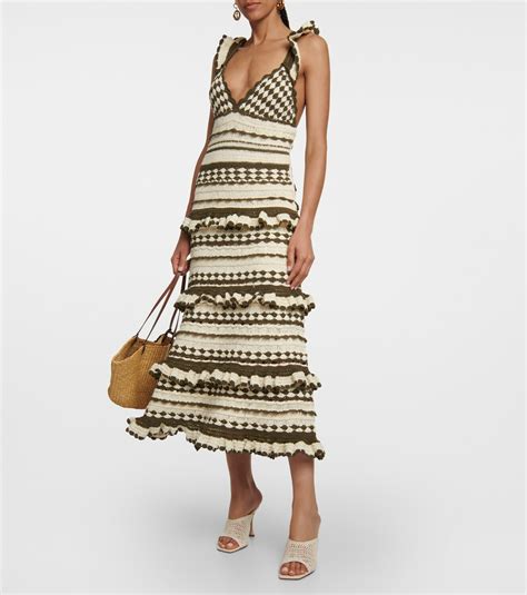 Zimmermann Devi Crochet Cotton Midi Dress Zimmermann